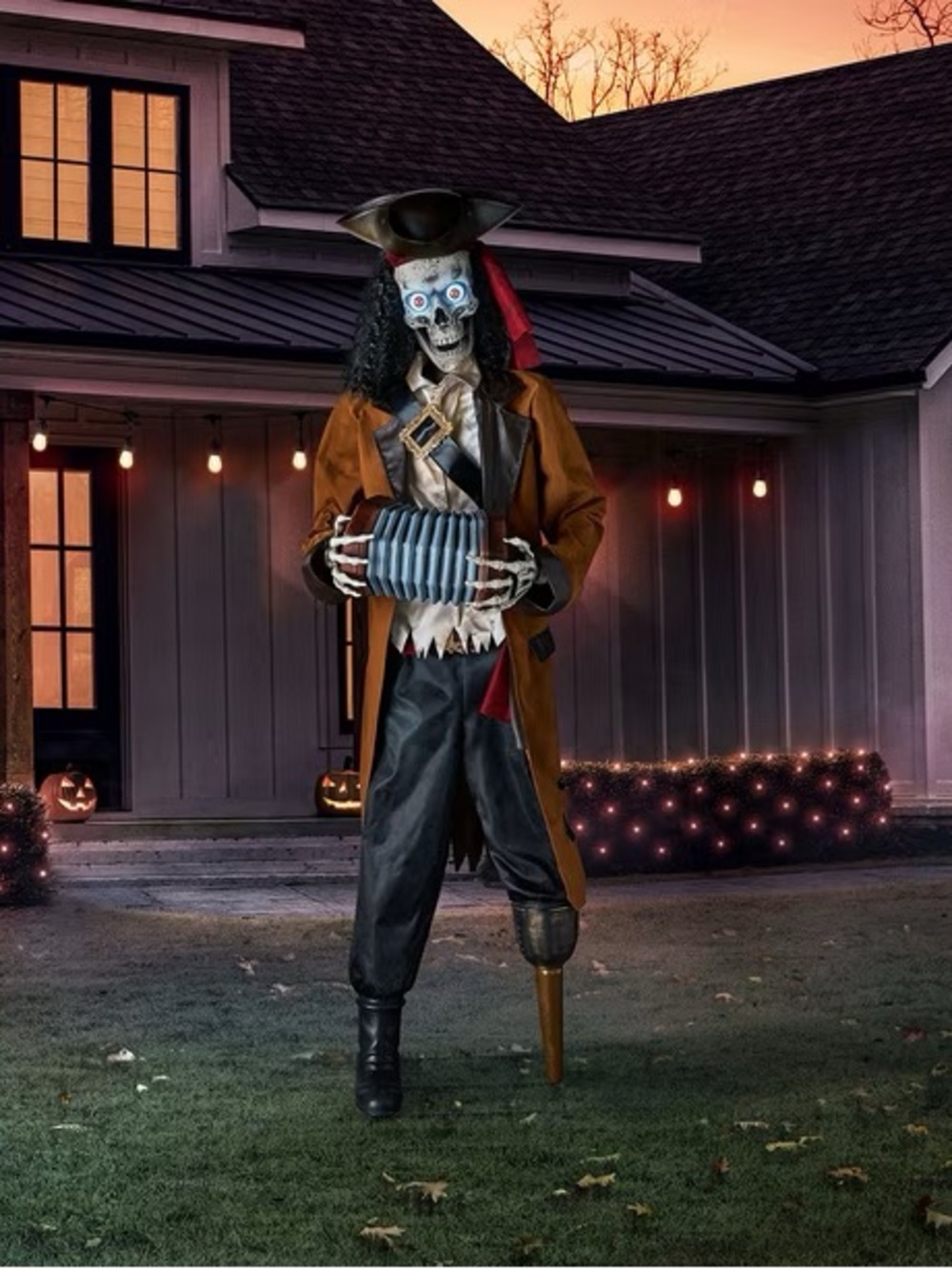 7' Pre-Lit Animated Pirate Skeleton with Bluetooth